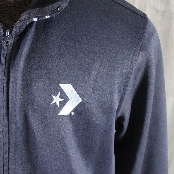 Converse Zip Up Track Jacket - Blue on Blue with Logo - Men's Medium - Picture 2 of 7